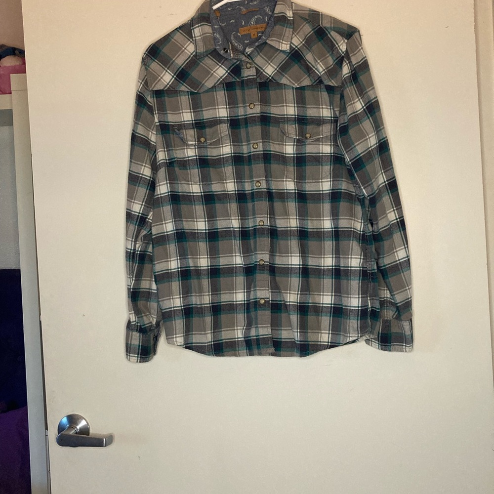 Plaid Button-Up Shirt